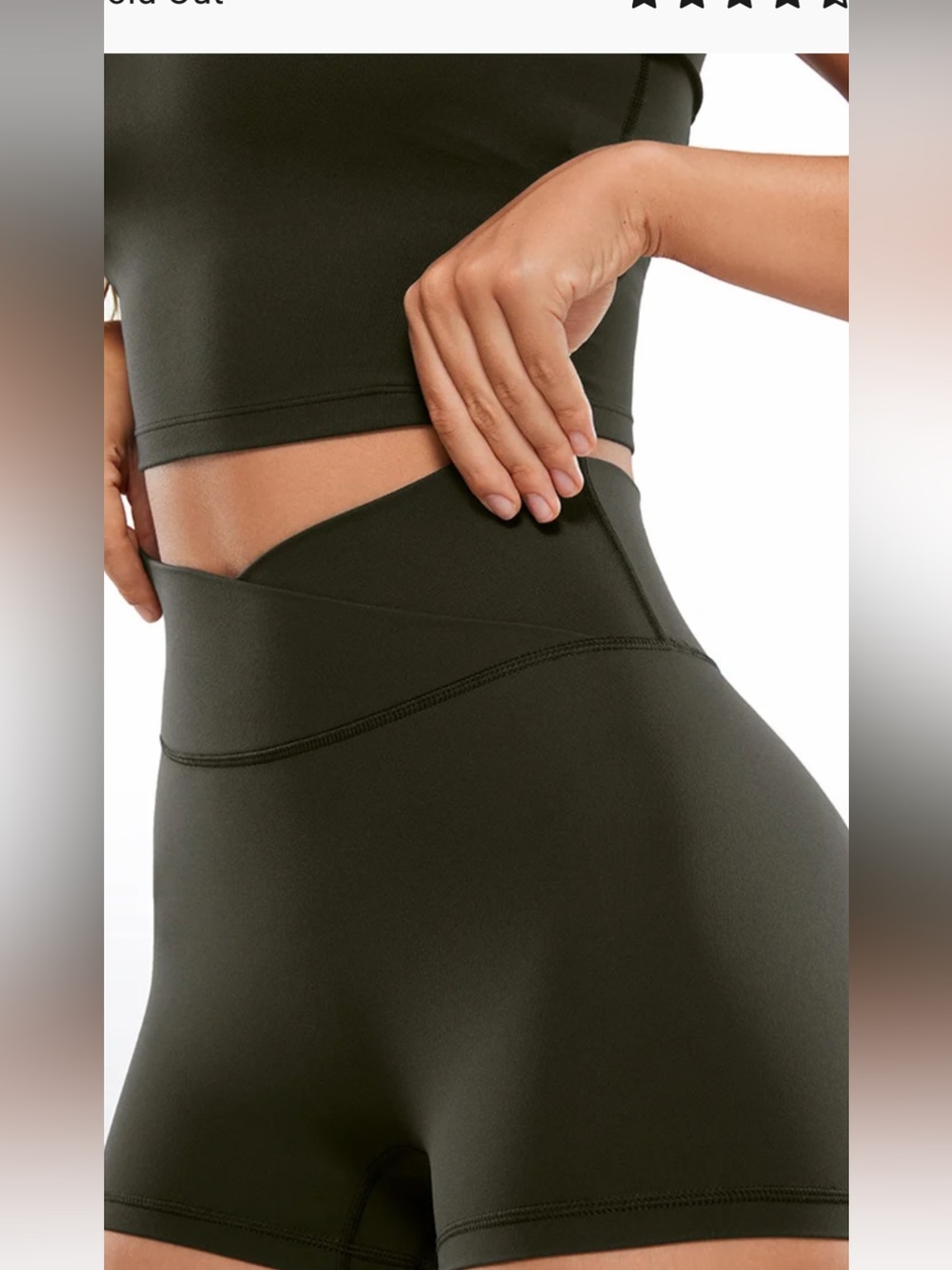 CRZ YOGA black Sculpting High-Waist Athletic Shorts